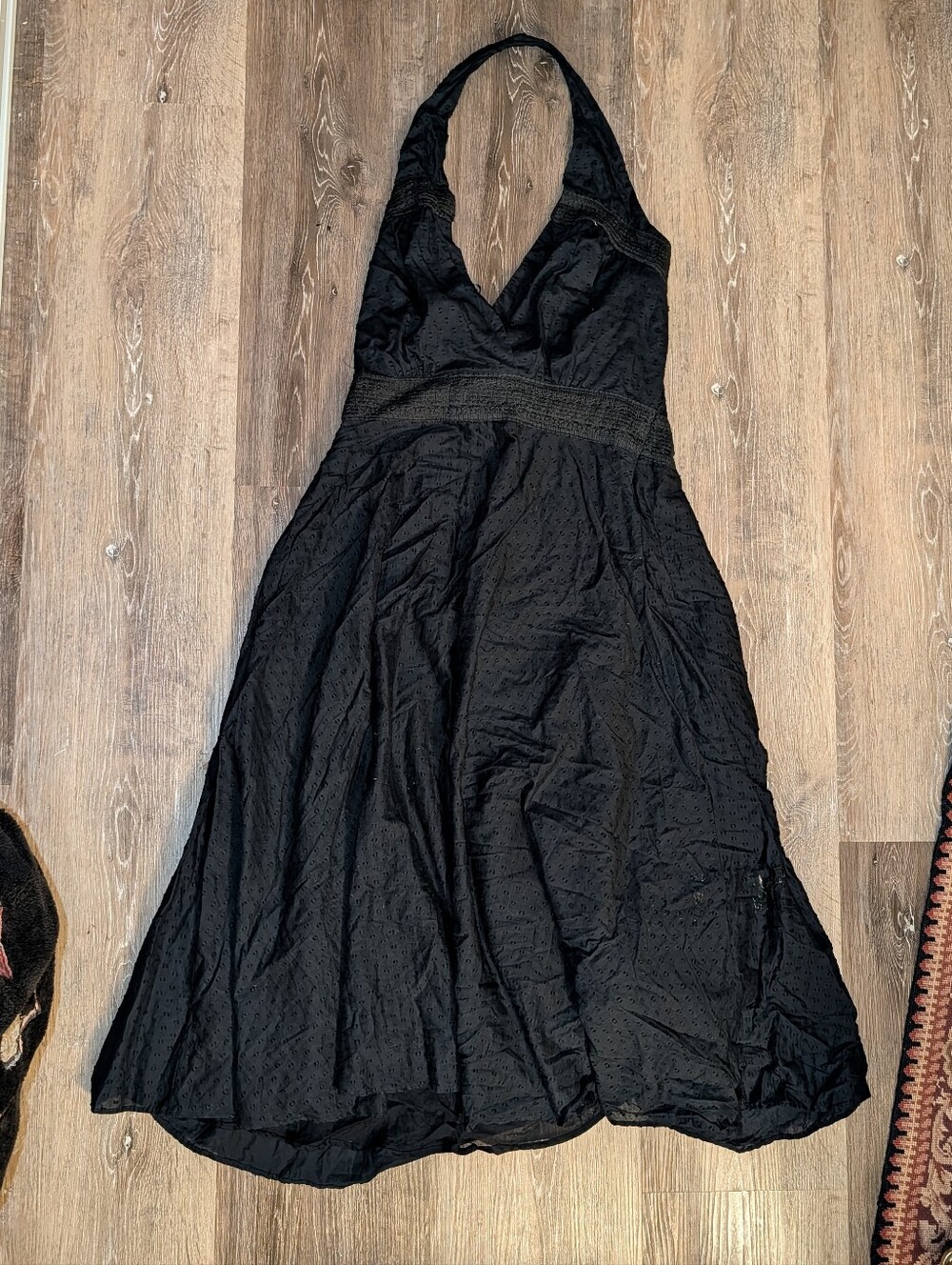 Vintage Gothic Black Halter Dress